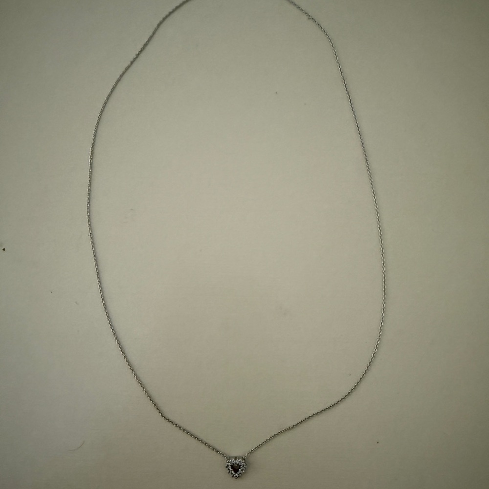 Roberto Coin 18K White Gold Diamond Heart Necklace - Picture 2 of 7